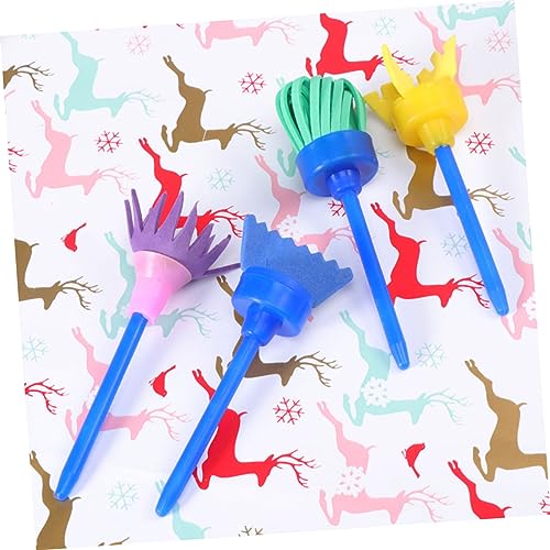 Lurrose 8Pcs Paint Sponges for Kids, Sponge Paint Brushes for Art Crafts