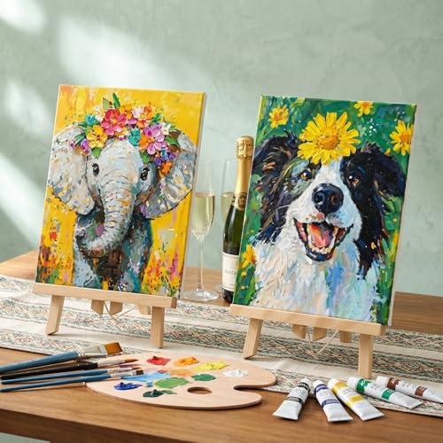 Sherr 24 Pcs Pre Drawn Canvas for Adult, Carton Animal, 8 x 10 Inch - size: 8 x 10 Inch, style: Carton Animal