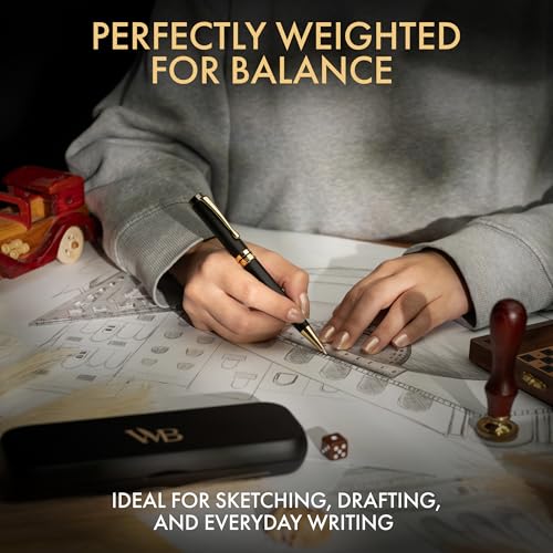 Wordsworth & Black Luxury Bamboo Wood Mechanical Pencil 0.7mm for Drafting - color: Black Wood
