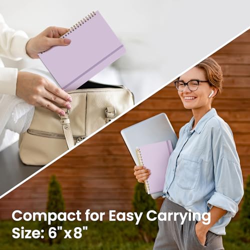 Taja Blank Spiral Notebook for Work, 5.7"x7.9" Spiral Plain Sketch Notebook - color: E-Purple, style: d-Blank
