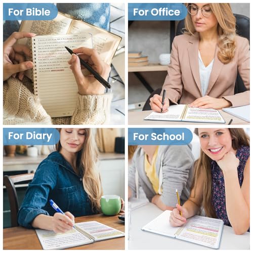 Taja Lined Spiral Notebook for Work, 5.7"x7.9" Spiral Journal College Ruled - color: D-Blue, style: a-Lined(1 Pack)