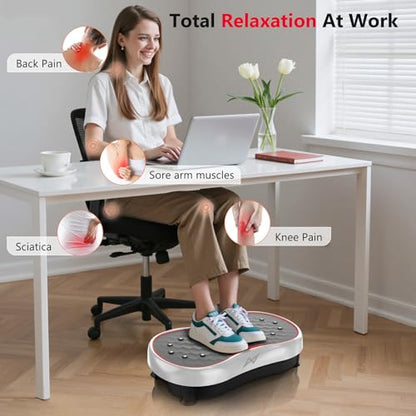 AXV Vibration Plate Exercise Machine Fitness Platform Body Vibrating Board - color: BASIC.SILVER