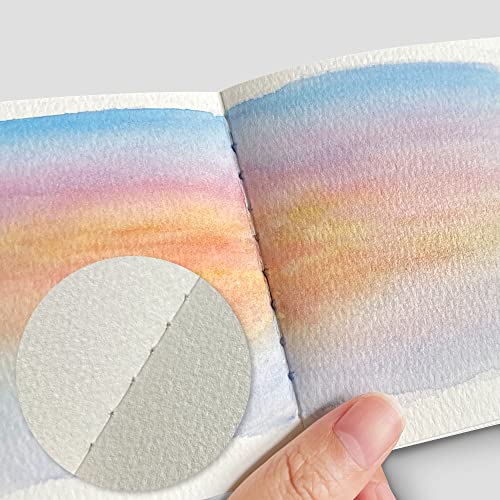 Watercolor Sketchbook 3.9x3.9 Inch 30 Sheets Mini Travel Journal Sketchbook - color: 3.9x3.9 inch-300gsm-coffee