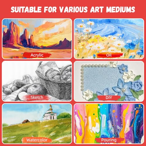 Simetufy 40 Pack Canvas Boards for Painting 8x10in Cotton Canvas Panels - size: 8"x10"- 40 pack