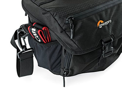 Lowepro LP37123, Nova 180 AW II Camera Bag, Waterproof, Customizable, Fits Pro-Depth DSLR with Lens, Compact Drone, 3-4 Additional Lenses, Flash, Black - color: Black