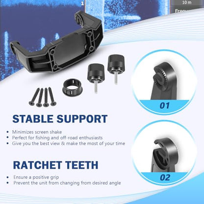 740143-1 Gimbal Bracket Mounting Bracket with Knobs Fit for Helix-5 Series Fish Finders All Models丨Solid Hold丨Comes with Mounting Screws - style: 740143-1