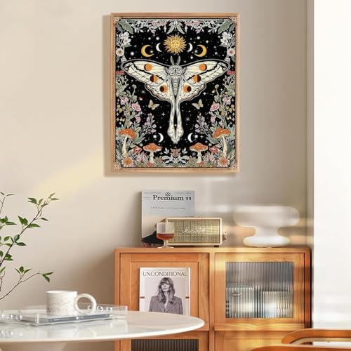 Mushroom Diamond Art Kits for Adults Moth Diamond Painting Kit Beginner - color: DP05010