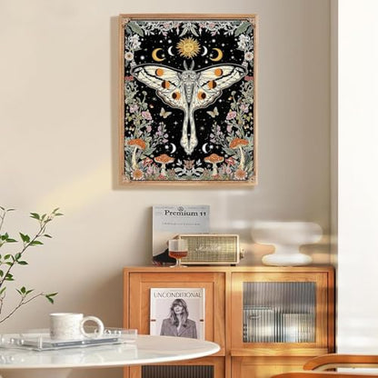 Mushroom Diamond Art Kits for Adults Moth Diamond Painting Kit Beginner - color: DP05010