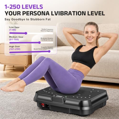 Bigzzia Vibration Plate Exercise Machine for Lymphatic Drainage & Fitness