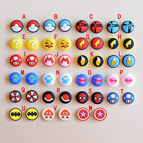 Silicone Analog Thumb Grip Stick Set Joystick Cap Thumbstick Cover Caps for Switch NS Switch Lite Controller Thumbsticks Cap (H) - color: H