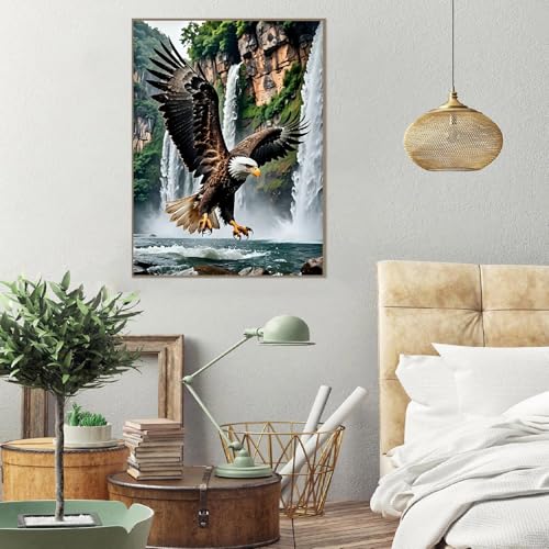 askkqtx Eagle Paint by Numbers Kit for Adults Unframed 16x20 Inch - color: MT21928