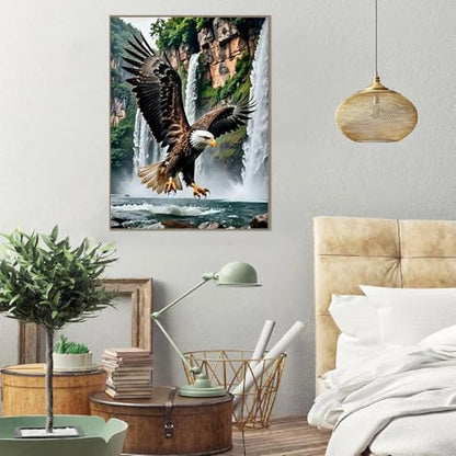 askkqtx Eagle Paint by Numbers Kit for Adults Unframed 16x20 Inch - color: MT21928