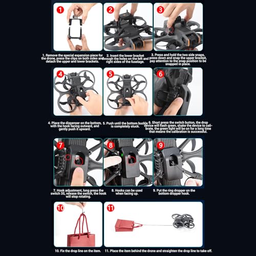Gugxiom Airdrop Payload System for AVATA 2 Accessories, 0.9lb Load Bearing