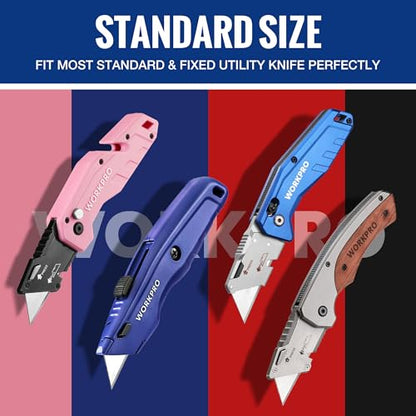 WORKPRO Utility Knife Blades, 100-Pack SK5 Steel Blades with Dispenser - style: 100 Pack