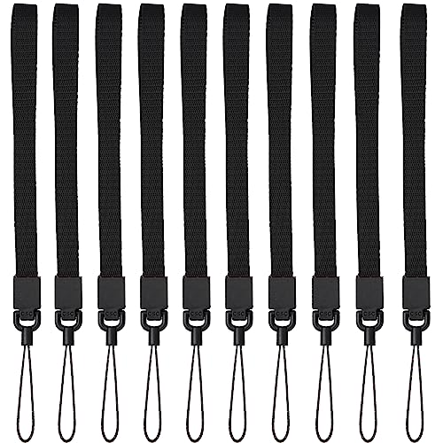 YOUOWO Wrist Lanyards,10Pcs Nylon Hand Strap(10 Black - Combination 1) - color: 10 Black - Combination 1