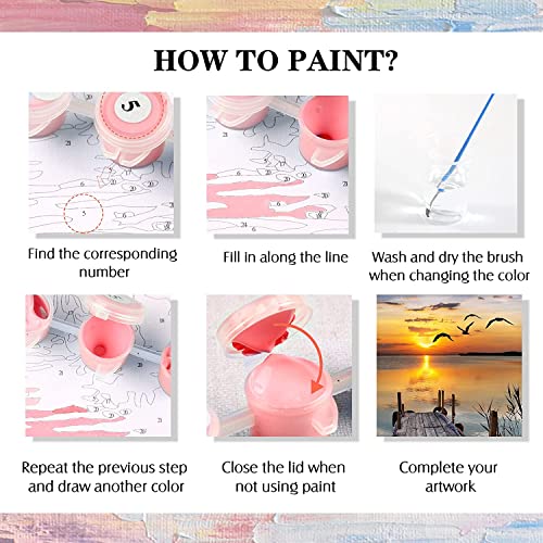 Paintcolor Flowers Paint by Numbers for Adults Beginners - color: daisy