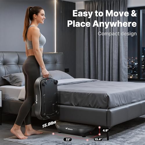 Merach V33 Pro Vibration Plate Exercise Machine with Touchscreen, 99 Speeds - color: Black