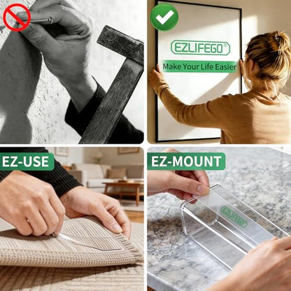 EZlifego Heavy Duty Invisible Bond Nano Double Sided Mounting Tape, 9.85FT - size: 9.85 Feet