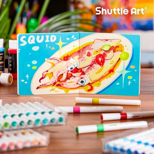 Shuttle Art Acrylic Paint Marker Journal 5.51x5.51, 30 Sheets - size: 5.51×5.51 in