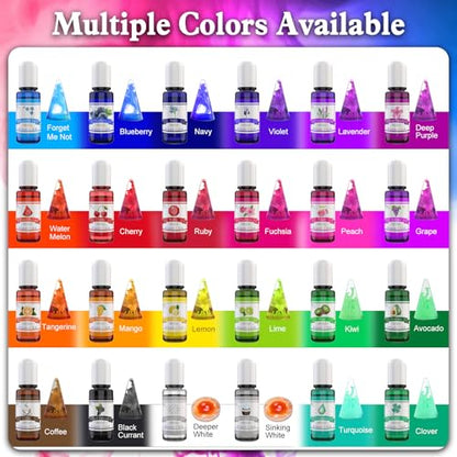 Alcohol Ink Set - 24 Vibrant Colors for Resin Art, Petri Dish Making