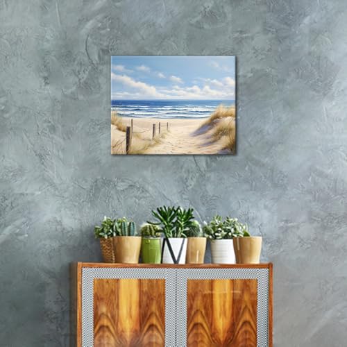 TUMOVO Gentle Waves Lapping at Shore Paint by Numbers Craft Kit for Adults - color: Beach