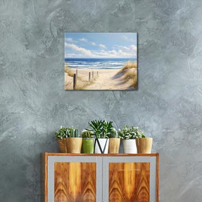 TUMOVO Gentle Waves Lapping at Shore Paint by Numbers Craft Kit for Adults - color: Beach