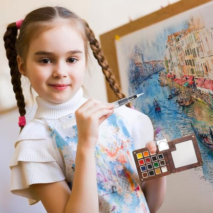 Travel Watercolor Paint Set - Pocket 15-Color Mini Kit with Sketchbook - color: 15 Colours with Sketchbook