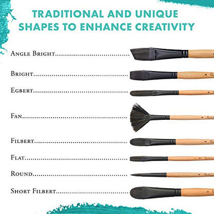 Princeton Catalyst Polytip, Brushes for Acrylic & Oil, Series 6400 Long Handle, Filbert, Size 2 - size: Size 2 Filbert