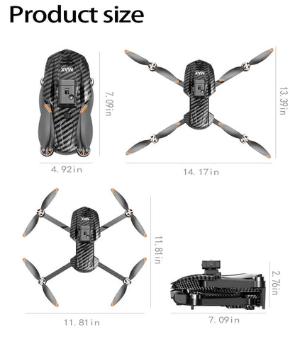 Adult GPS Drone with 1080P Camera & 4.5" Screen Controller FPV Quadcopter