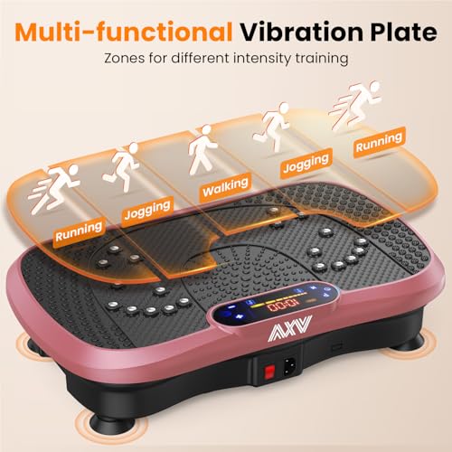 AXV Vibration Plate Exercise Machine Fitness Platform Body Vibrating Board - color: SLIM.PINK