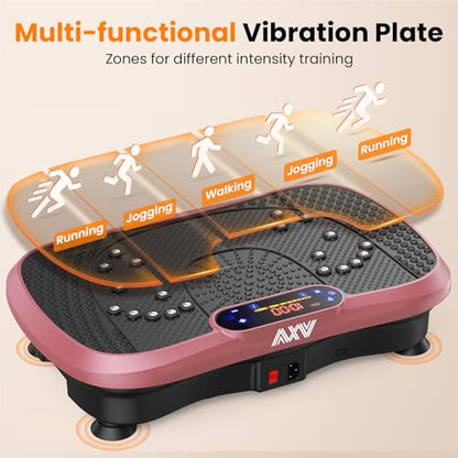 AXV Vibration Plate Exercise Machine Fitness Platform Body Vibrating Board - color: SLIM.PINK