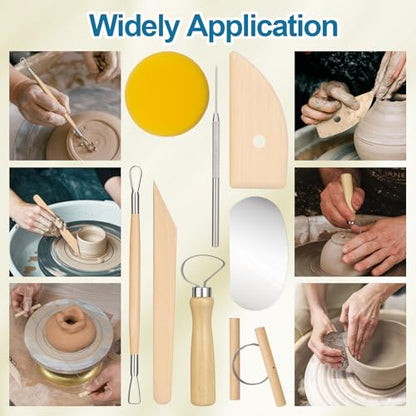 Amrules 8 Pcs Polymer Clay Sculpting Tools Kit for Adults, Light Yellow - color: Lightyellow-8Pcs