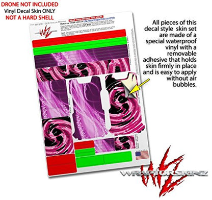 Skin Decal Wrap 2 Pack Compatible with DJI Ryze Tello Mystic Vortex Hot Pink Drone NOT Included