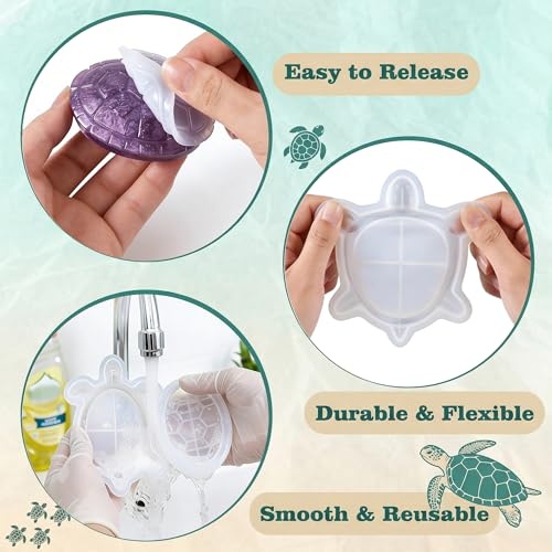 Silicone Turtle Box Resin Molds with Lid, Jewelry Container Molds - color: Turtle Resin Mold