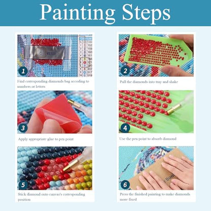 Gemozaic Beach Diamond Painting Kits for Adults, Seaside Shell Diamond Art - color: G9148