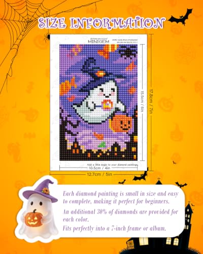 forever young Halloween Small Diamond Art Kits, 5x7 Inch Canvas - color: Halloween