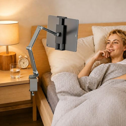 Houele Tablet Stand Holder iPad Stand for Desk Tablet Desk Mount - color: Grey