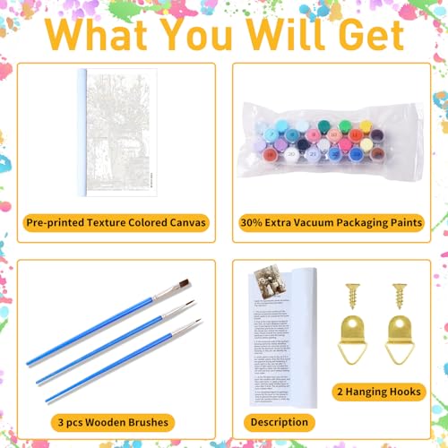 Daisy Paint by Numbers Kit for Adults, 16x20 inch - color: Daisy Flower without frame