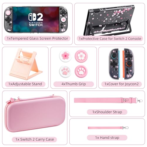 BRHE Cute Travel Carrying Case for Nintendo Switch 2 (2025) - size: Switch 2
