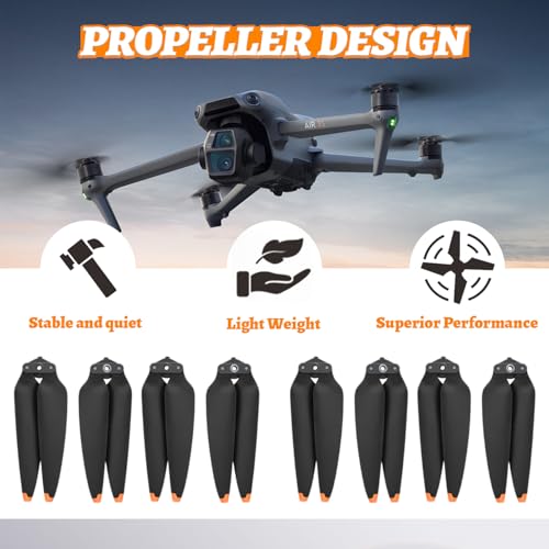 8Pcs Propellers for DJI Air 3/Air 3S, Low Noise Wing Blade Propeller Blade