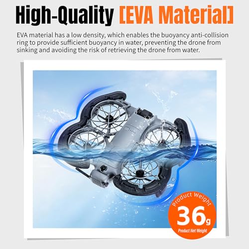 Propeller Guard Protector Bumper Ring for DJI NEO2 Drone, Protection Floatation Collision Guard, Buoyancy Propellers Blades Protective Prop Bumper Cover Case Compatible with NEO2 (Black) - color: Black