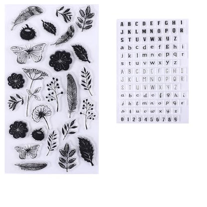 352 Pieces Acrylic Stamp Blocks Tools Set Include 339 Clear Stamp Blocks, 8 Pcs Colorful Craft Ink Pad 5 Pcs Clear Stamping Blocksfor Scrapbooking Card Making DIY