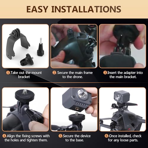 Extension Bracket Mount for DJI FPV Bracket Adapter Flight Lamp for Gopro Pocket 2 Light Clamp Holder Parts Drone Accessories