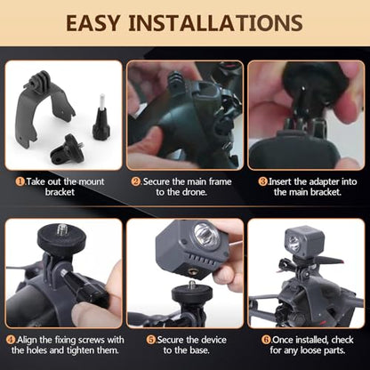 Extension Bracket Mount for DJI FPV Bracket Adapter Flight Lamp for Gopro Pocket 2 Light Clamp Holder Parts Drone Accessories