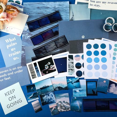 114 Pcs Aesthetic Scrapbook Kit DIY Junk Journaling Supplies, Fresh Style - style: Fresh Style
