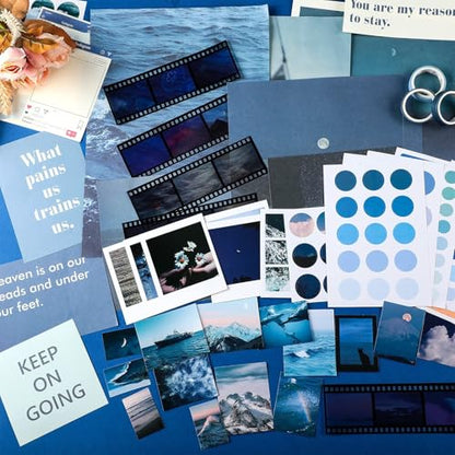 114 Pcs Aesthetic Scrapbook Kit DIY Junk Journaling Supplies, Fresh Style - style: Fresh Style