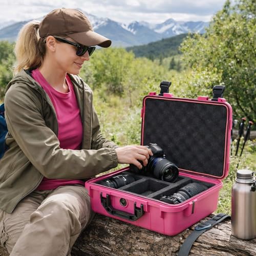 Relaxweex 11.3 x 8.6 x 4.2 Inch Hard Case, Grid Shell, Rose Red - color: Rose Red, size: 11.3 x 8.6 x 4.2 Inch, style: Grid Shell