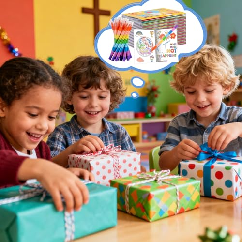 BenLouis 24 Bible Verse Mini Coloring Books with 24 Crayons for Kids Bulk - style: Bible