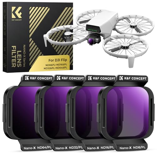 K&F CONCEPT ND/PL Filter Set Compatible with DJI Flip/Lito X1 - style: ND8&PL+ND16&PL+ND32&PL+ND64&PL