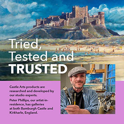 Castle Art Supplies 60 Piece Drawing, Sketching and Charcoal Set for Adults